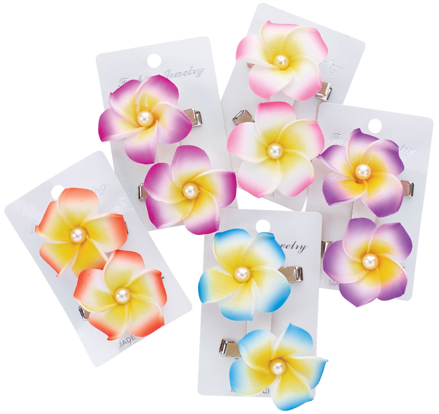 wholesale hair clips, hibiscus flower hair clips, flower hair clips