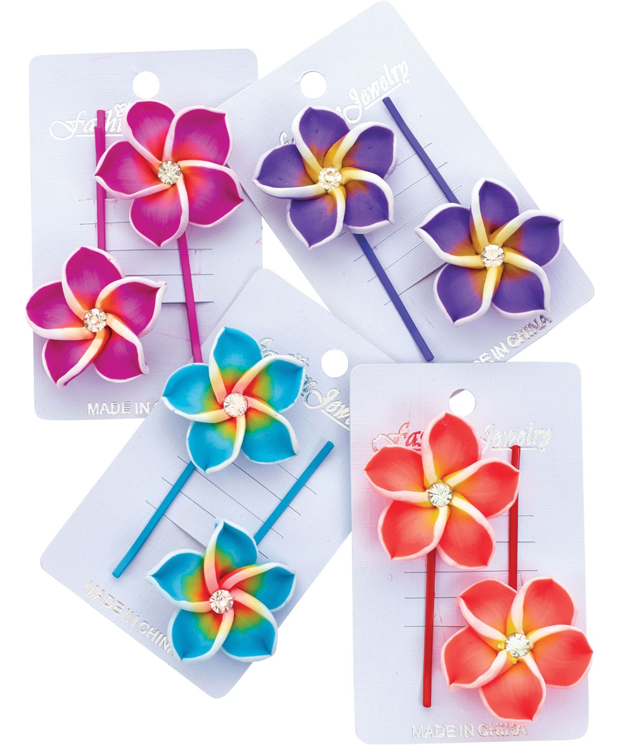 wholesale hair clips, hibiscus flower hair clips, flower hair clips