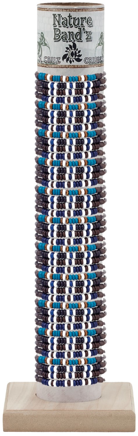 Bone Bead Pattern Leather Adjustable Slide Knot Bracelet Asst With Tube & Base
