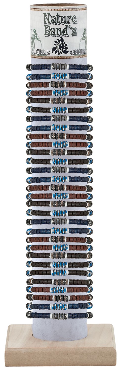 Coco And Fimo Disc Adjustable Slide Knot Bracelet Assorted With Tube & Base