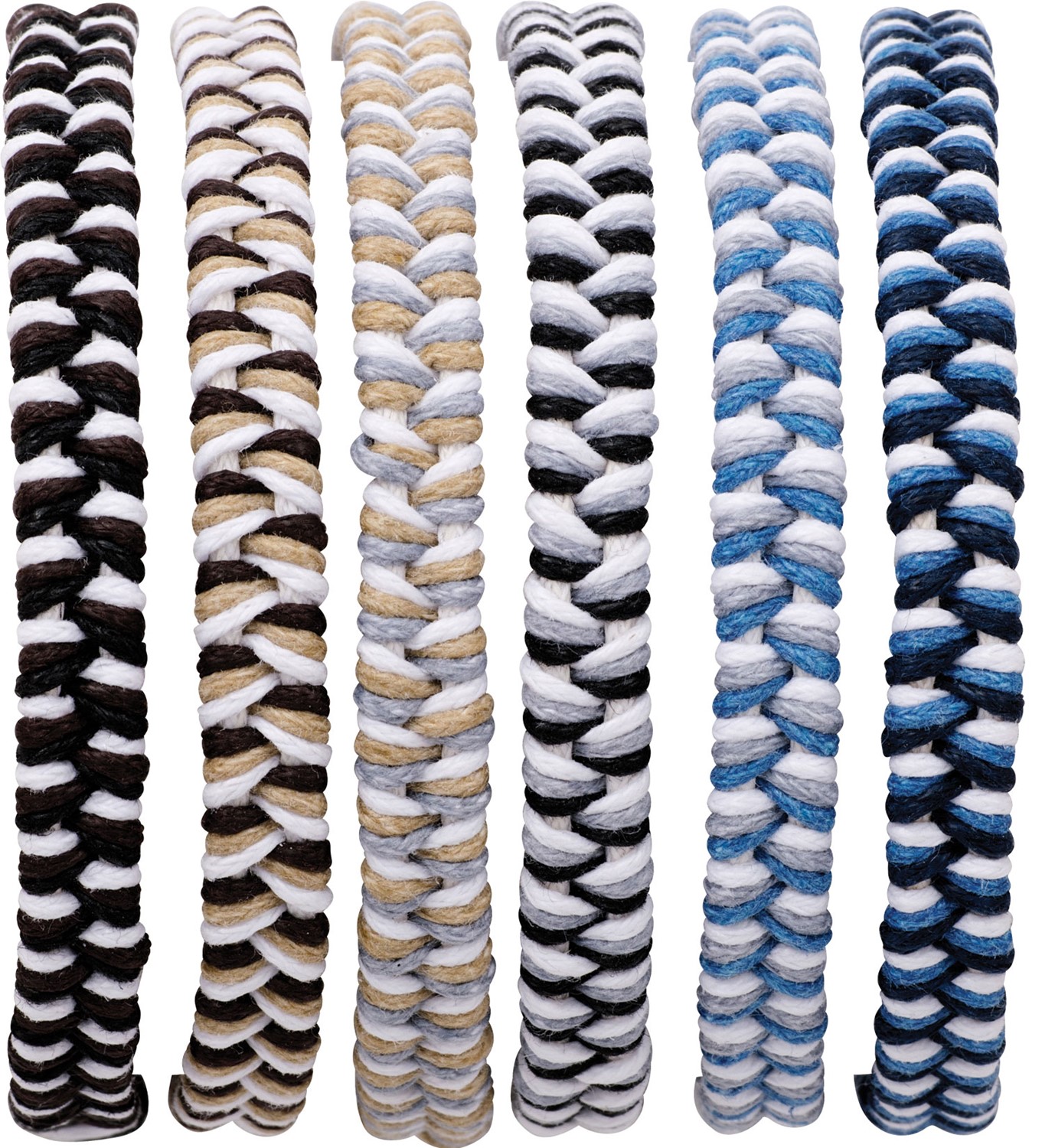 Twist Weave Braided Adjustable Slide-Knot Bracelet (B) Assorted