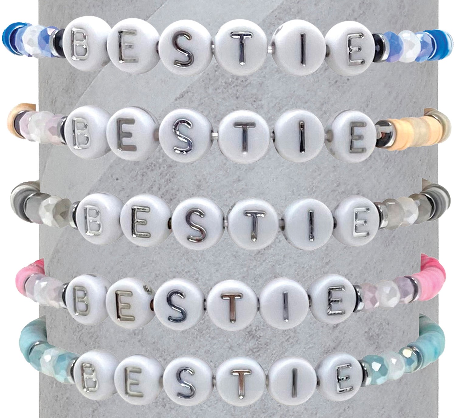 Bestie With Fimo Stretch Bracelet Assorted