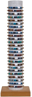 Woven Color Strip On Hemp Cord Slide-Knot Adj Bracelet Assorted W/Tube & Base