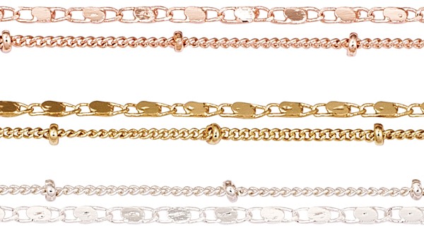 2 Chain Style Anklet Assorted