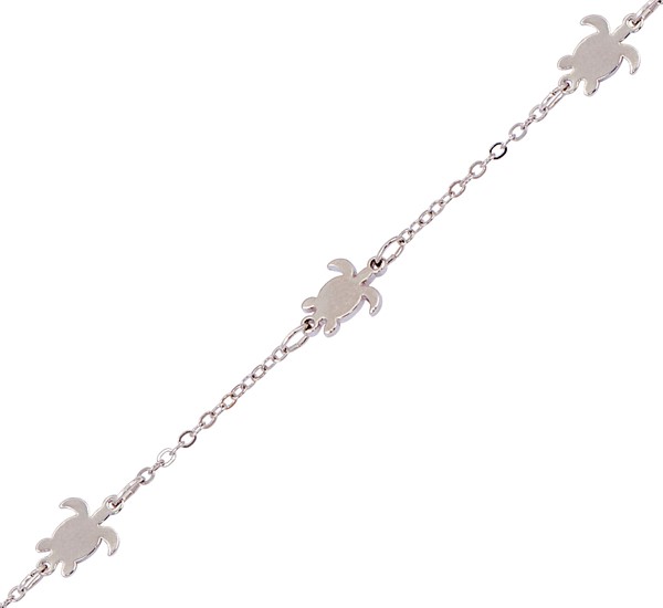 5 Sea Turtle Pendants On Chain Anklet