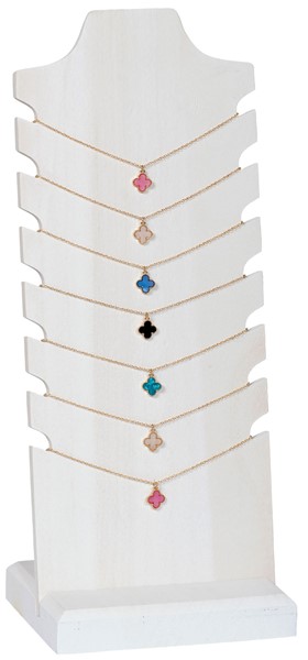 White Easel 12 Piece Necklace Display (Does Not Include Merchandise)