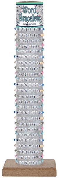 Bestie With Fimo Stretch Bracelet Assorted With Tube & Base
