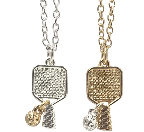 Pickle Ball Pendant Necklace Assorted