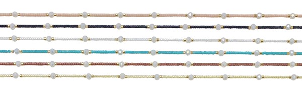 Mini Pearl and Seed Bead Anklet Assorted